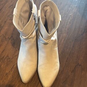 Time and Tru Light Tan Ankle Booties